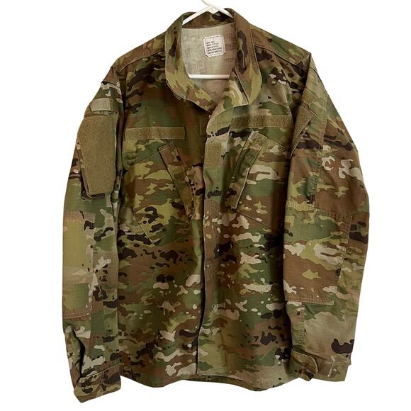 Military Large Long Jacket Shirt Camo ACU OCP Combat Coat Field 8415-01-623-5553 - Picture 1 of 7